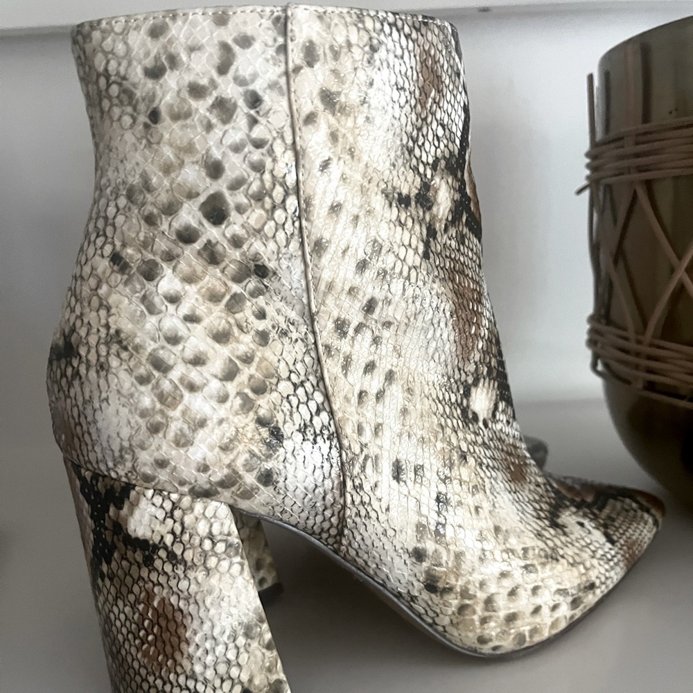 reptile print boots